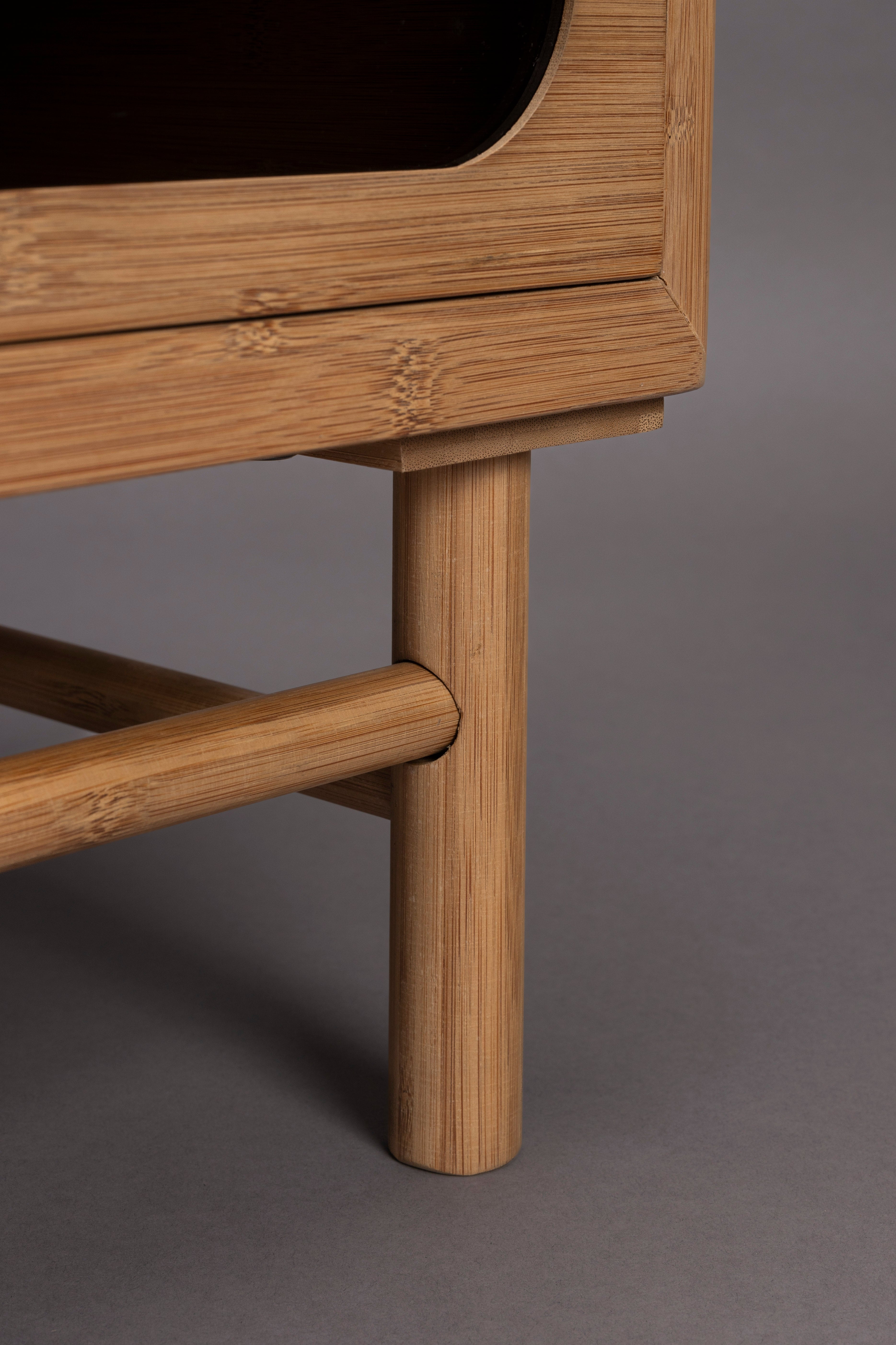 Dutchbone Caroun Natural Bamboo Bedside Table | 2 Drawers